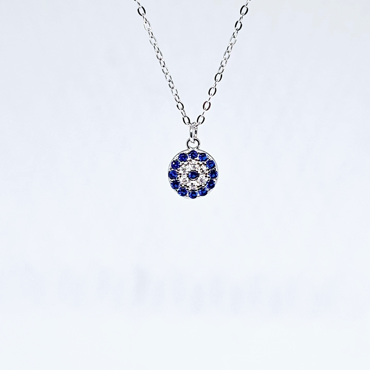 925k Sterling Silver Evil Eye Necklace - Image 4