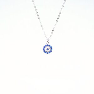 925k Sterling Silver Evil Eye Necklace