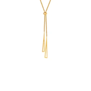 Gold Lariat Style Modern Necklace "MILAN"