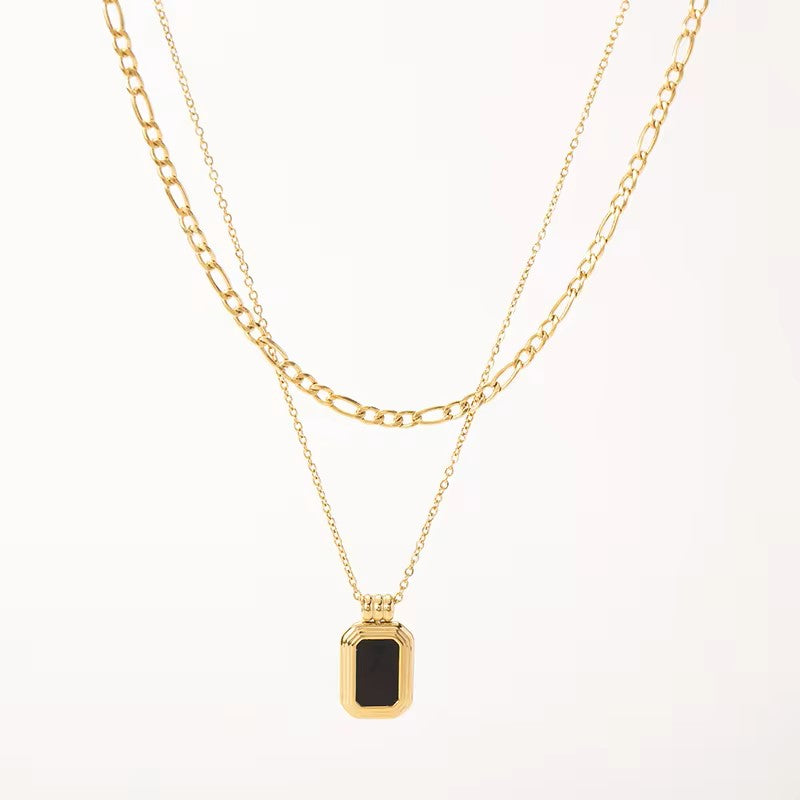 Chiara Layered Necklace | Black ONYX 14KT - Image 3