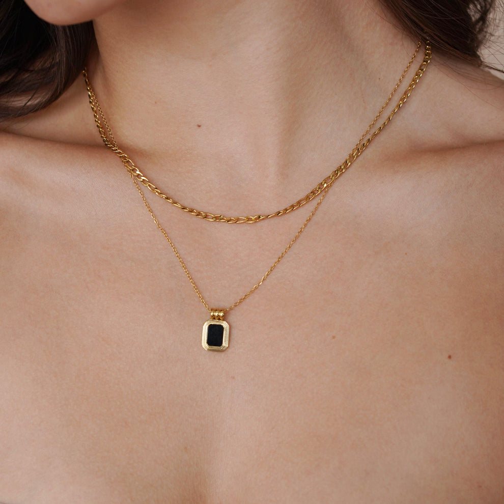 Chiara Layered Necklace | Black ONYX 14KT - Image 5