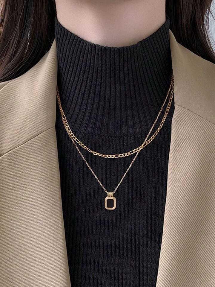 Chiara Layered Necklace | Black ONYX 14KT - Image 4