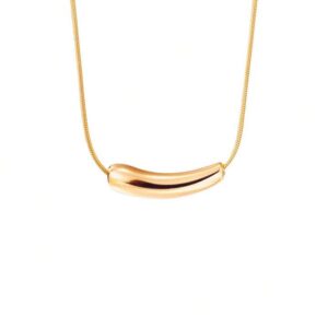 Metal Tube Pendant Necklace