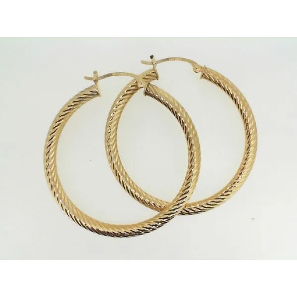 DIAMOND CUT HOOP EARRINGS - Image 5