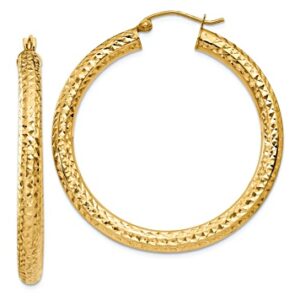 DIAMOND CUT HOOP EARRINGS