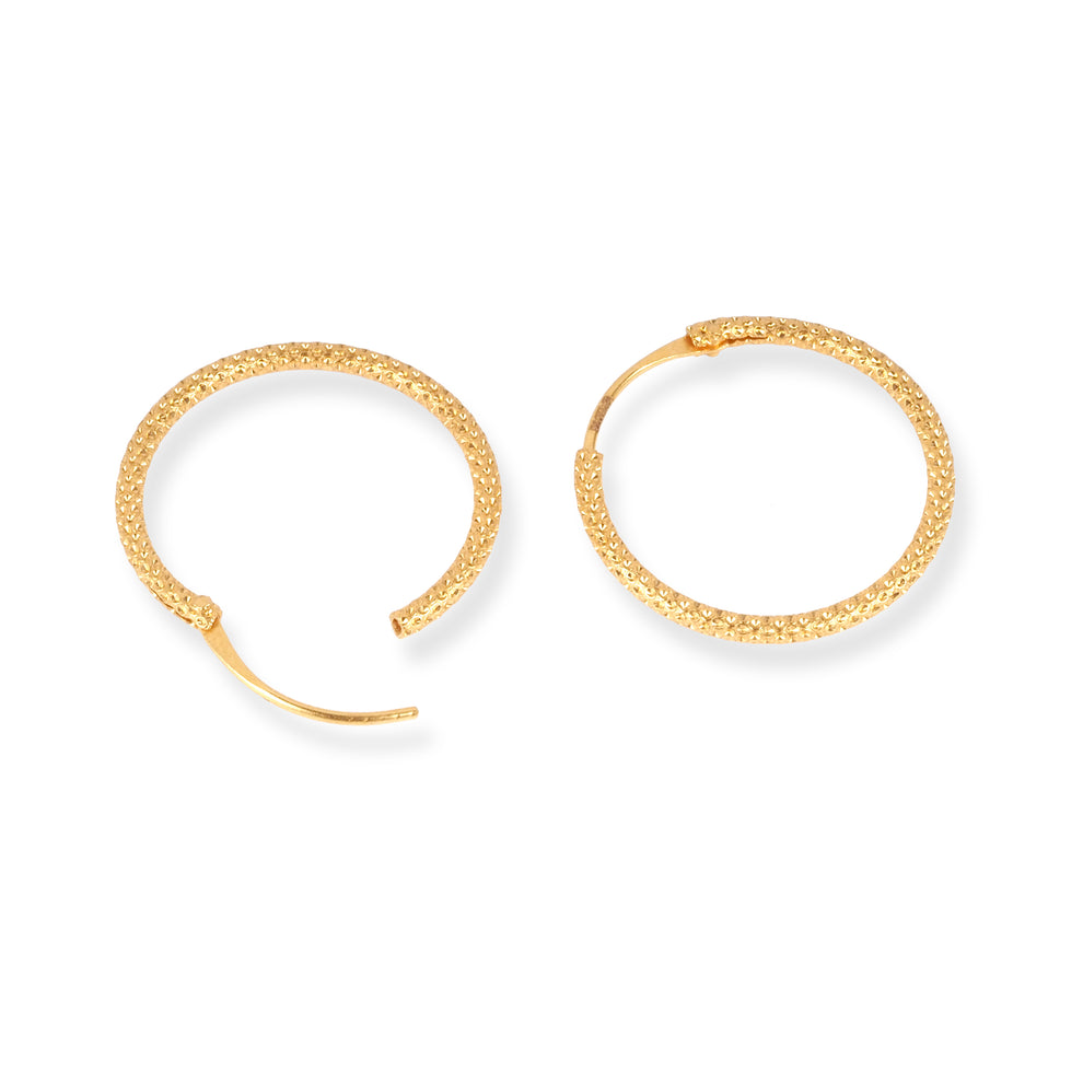 DIAMOND CUT HOOP EARRINGS - Image 4