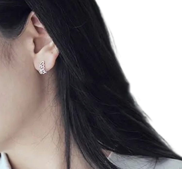 S925 Butterfly Silver Vintage Style Earrings - Image 2